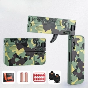 2.0 Upgraded Lifecard Alloy Folding Gun Toy Soft Bullet Blaster Pistol for Kids - Picture 1 of 12