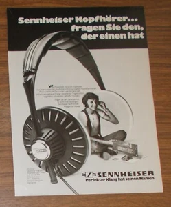 Seltene Werbung vintage SENNHEISER HD 424 Kopfhörer 1977 - Picture 1 of 1