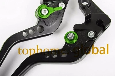 Alavancas de freio de embreagem curta CNC BK/GN para Kawasaki ZX6R/636 07-18 / Z1000 07-16 - Imagem 1 de 4