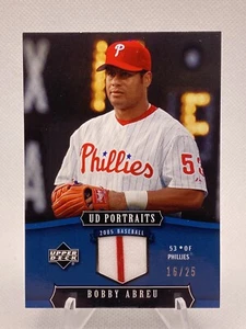 2005 (PHILLIES) UD Portraits Moments #73 Bobby Abreu 16/25 SSP - Picture 1 of 2