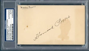 HOWARD POLLETT (Cardinals, Pirates, Cubs, W. Sox) slabbed signed postcard PSA - Picture 1 of 2