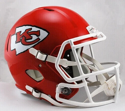 *SALE* KANSAS CITY CHIEFS NFL FULL SIZE SPEED REPLICA FOOTBALL HELMET-SHIPS FAST Cover