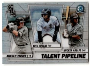 2020 Bowman Chrome Talent Pipeline Micker Adolfo/Luis Robert/Andrew Vaughn - Picture 1 of 2