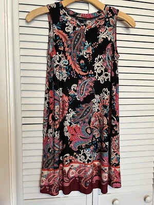 ALYX женский размер маленький маленький SP платье без рукавов Shift пейсли карманы мини - Изображение 1 из 4