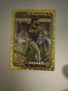 2024 Topps Eguy Rosario #414 Yellow Crackle 04/50 San Diego Padres - Picture 1 of 3