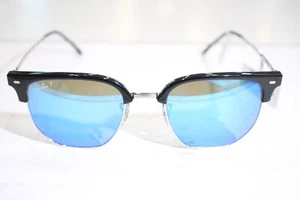 Rayban RB4416 NEW CLUBMASTER Sunglasses Black/Silver - Picture 1 of 12