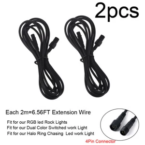 Cable de extensión 2 piezas 6,56 pies para Bluetooth RGB LED luz de roca/vainas de persecución de halo - Imagen 1 de 9