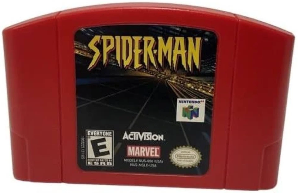 Spiderman (Nintendo 64 N64) Red Cartridge Only, tested and Clean Marvel - Image 1 of 1
