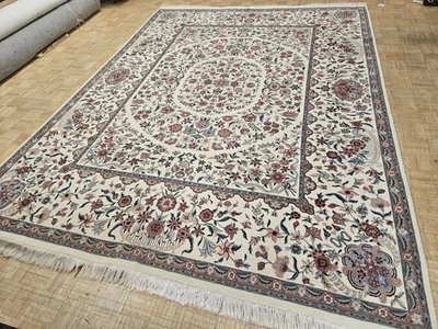 ALFOMBRA ORIENTAL 9x12 PAKI KIRMAN MUY FINA AUTÉNTICA 100% LANA FINA PAKISTÁN Foto 1 de 4