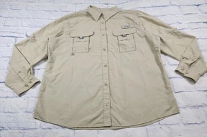 Camisa Columbia PFG MUJER TALLA XL Omni Tono Abotonada Ventilada Beige - Imagen 1 de 11
