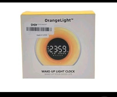 OrangeLight Wake Up Light Sunrise Alarm Clock for Bedroom White WKC-B2 Open Box - Image 1 of 3