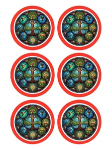 Naklejki winylowe Circle Of Life 6 w sumie - Zdjęcie 1 z 10