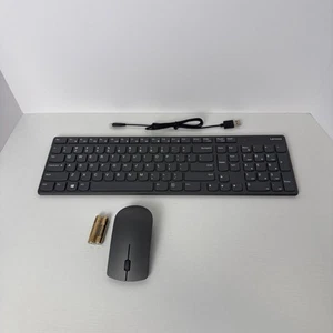Lenovo KBRF5C71 Wireless Keyboard Mouse Set Charging Keyboard Ultraslim - Photo 1/9