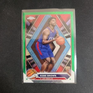 KOBE BROWN 2023-24 TOPPS CHROME GREEN REFRACTOR RC CLIPPERS L46 - Picture 1 of 2