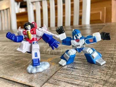 "Mini figuras Transformers Robot Heroes Starscream & Mirage 2006 de 2"" y 2,5"" de alto" Foto 1 de 4