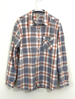 Timberland Mens Shirt XXL Button Up Long Sleeve Blue Red Plaid Casual Streetwear - Image 1 of 4