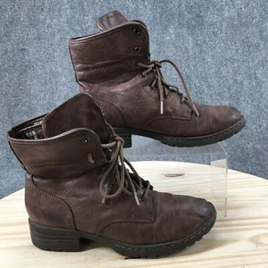 BOC Born Concepts Boots Womens 7.5 M Saturn Plaid Fold Over Combat Brown C72506 - Picture 1 of 18