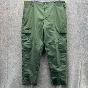Vintage Camco Pants Mens 36-39 Green Olive Cargo Pockets Ripstop USA Combat 80s - Picture 1 of 12
