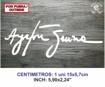 Sticker Vinilo Pegatina Decal Vinyl Aufkleber Firma Ayrton Senna Sign