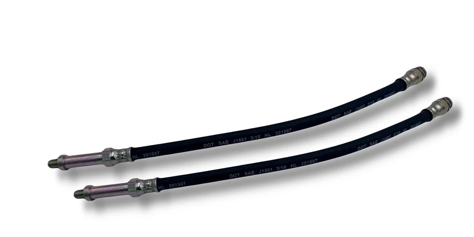 Mangueras de freno delanteras de goma para Ford Mustang 1967-1973 (par) para frenos de disco de 4 pistones Foto 1 de 1