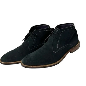 TED BAKER London TORSDI 4 mens SUEDE ANKLE Blue chukka BOOTS US 10.5 - Picture 1 of 7