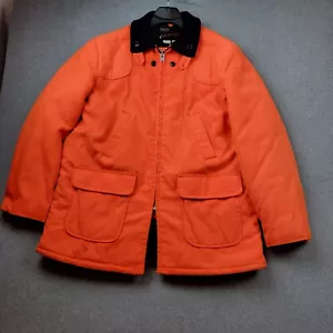 Sears Jacket Mens 46 Ted Williams Hunting Orange Quilted Hunt Field Coat - Picture 1 of 15