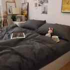 Nordic Princess Purple Bedding Set Flat Sheet Duvet Cover Pillowcase Bed Linens