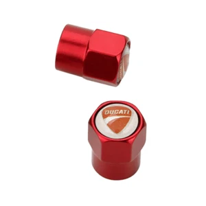 Tyre Valve Caps Accessories for Ducati Monster Multistrada Panigale Scrambler - Picture 1 of 4
