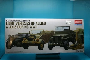 ACADEMY 1/72 LIGHT VEHICLES OF ALLIED & AXIS DURING WWII / US AND GERMAN - Picture 1 of 2