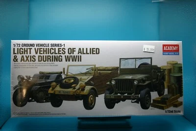 ACADEMIA 1/72 VEHÍCULOS LIGEROS DE ALIADOS Y EJES DURANTE LA SEGUNDA GUERRA MUNDIAL / EE. UU. Y ALEMANIA Foto 1 de 2