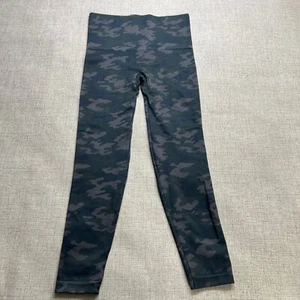 Spanx Look At Me Now Seamless Leggings Women's Large Black Camo Slimming - Picture 1 of 9