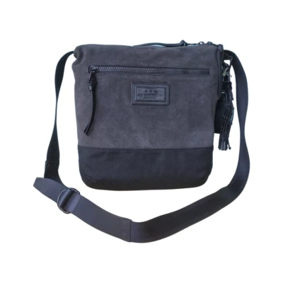 BOLSO BANDOLERA JOHN VARVATOS GAMUZA Y NAILON BALÍSTICO ENVÍO A TODO EL MUNDO FTP 0792 Foto 1 de 4