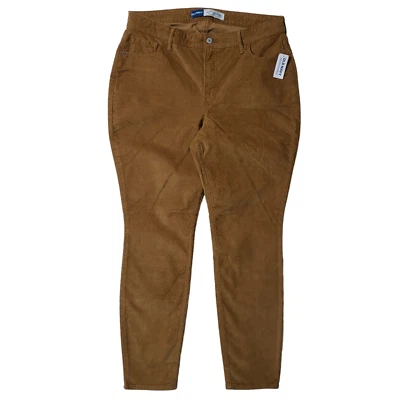 NUEVO Pantalones de Pana Old Navy Rockstar Super Ajustados Para Mujer 14 Tiro Alto Marrón Nuevos con Etiquetas Foto 1 de 4