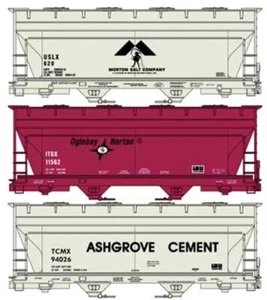 Accurail HO Scale ~ ACF 2-Bay Covered Hopper 3-Pack ~ Kit ~ 8171 - Picture 1 of 1