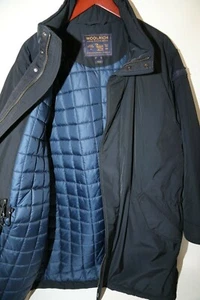 #281 WOOLRICH Men's Blue Polyester Blend Parka Coat Size XXL - Picture 1 of 7