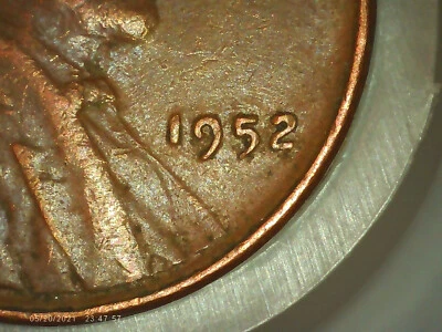 1952-P Lincoln Wheat Penny, DDO Doubled Die Obverse, L on rim, Overstruck, Rare! - Image 1 of 4
