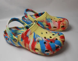 Crocs Herren Gr. 11 Klassisch Marmoriert Clogs Slipper Schuhe Batik Gummi Mehrfarbig - Bild 1 von 10