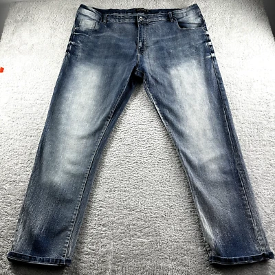 Jeans masculino Southpole 44 azul lavagem ácida stretch folgado Y2K hip hop anos 90 grunge - Imagem 1 de 4
