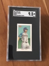 2021 Topps 206 CORBIN CARROLL Carolina Brights SSP SGC 9.5 rookie back Mini Rc