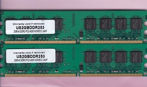 2GB 2x1GB PC2-4200 GENERIC MEMORY HYNIX US2GBDDR253 DDR2-533 DESKTOP RAM KIT - Picture 1 of 2