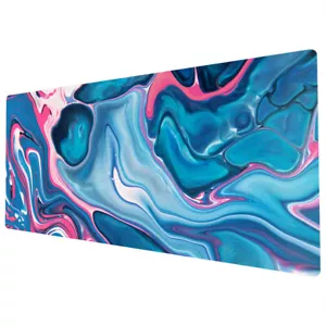 XXl Mauspad Matte extra groß 90x40cm blau rosa weiß Marmor - Bild 1 von 6