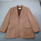 Scully Leather Blazer Mens 44 Solid Brown Suede Western Style Sport Coat Jacket