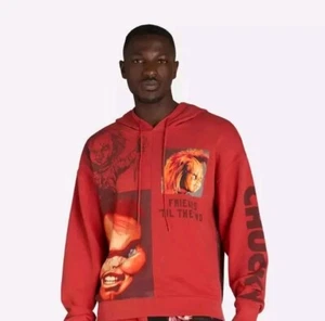NWT Chucky Childs Play Hoodie Pullover Horror Graphics,Red Men's Size 3XL - Picture 1 of 7