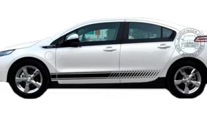 2 PCS Car Door Side Stripes Stickers For Chevrolet Volt 1 2 Racing Sport Decals - Picture 1 of 8