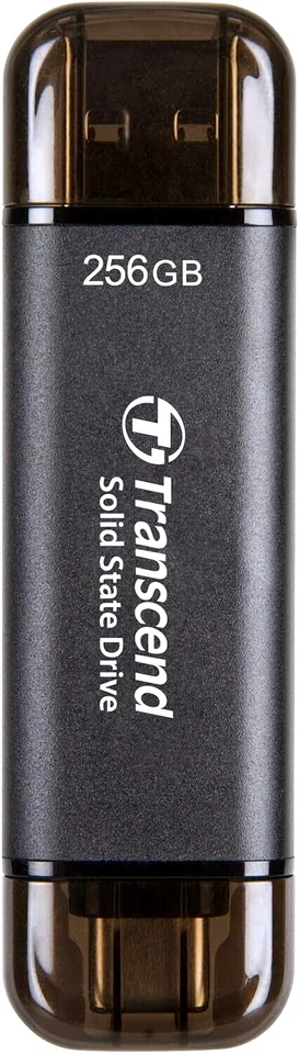 Transcend 256GB Dual USB-Stick 10GbpS-ESD310 Portable SSD Solid State Drive-NEU - Bild 1 von 4