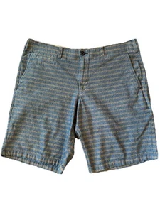 The Gap Shorts Mens 36 Blue Gray Striped Chambray The Lived In Short Casual Golf - Picture 1 of 8