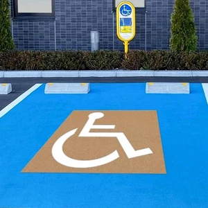 Behindertenparkschablonen Set Mehrweg Karton Parkplatz Schablonen gegen Schmerzen - Bild 1 von 7