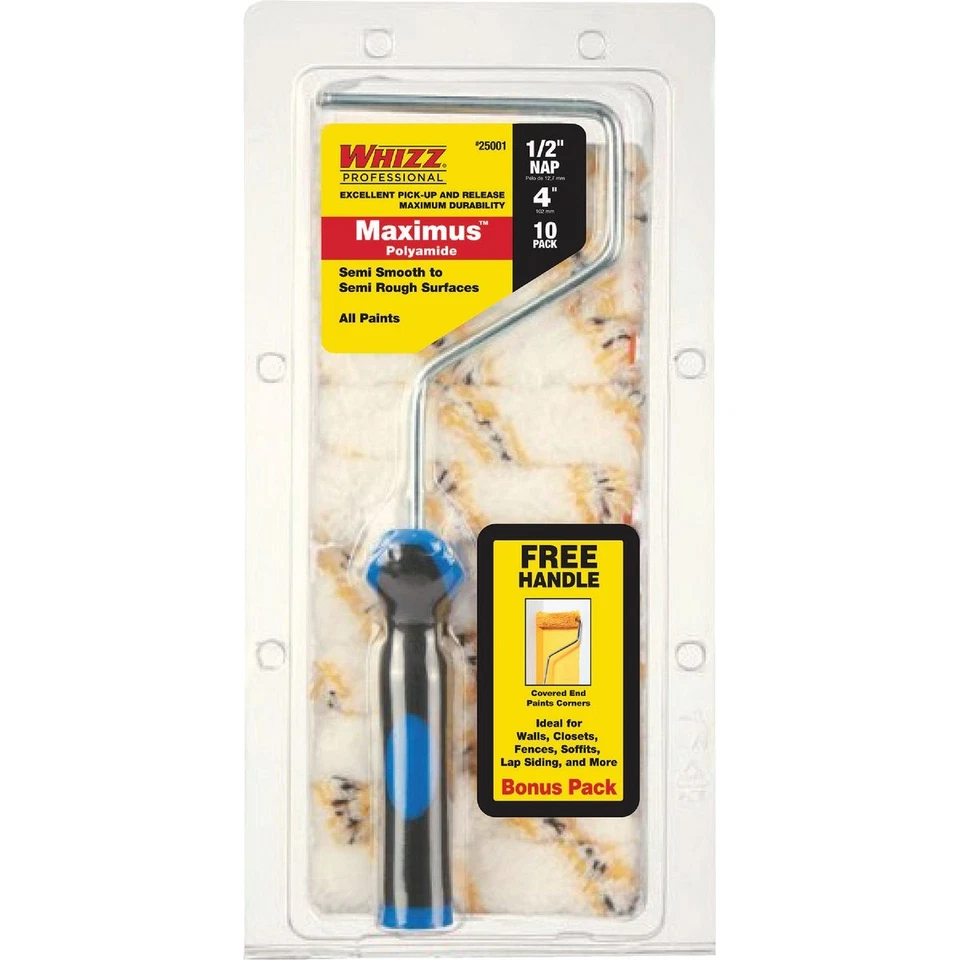 Whizz Maximus 4 In. x 1/2 In. Semi-Smooth To Semi-Rough Paint Roller Cover & - Image 1 of 1