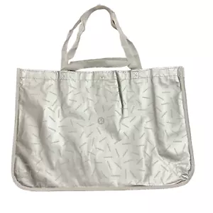 Auténtico bolso de compras reutilizable extra grande gris plateado Lululemon - Imagen 1 de 7