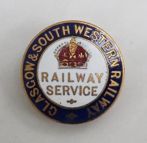 WWI Glasgow & South Western Railway Service Enamel Badge - Picture 1 of 3